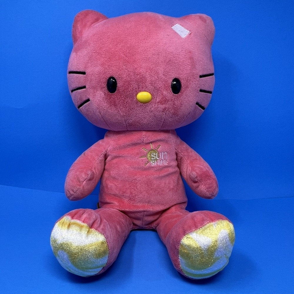 Build A Bear‎ Sunshine Pink Hello Kitty Plush 20 Inch Stuffed Animal No Bow Toy